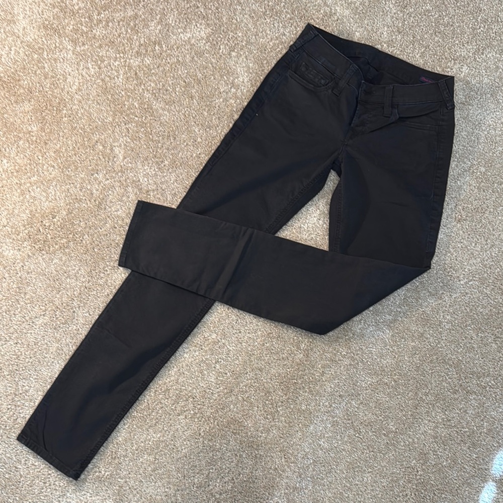 True Religion Shannon Black Skinny Jeans sz 27